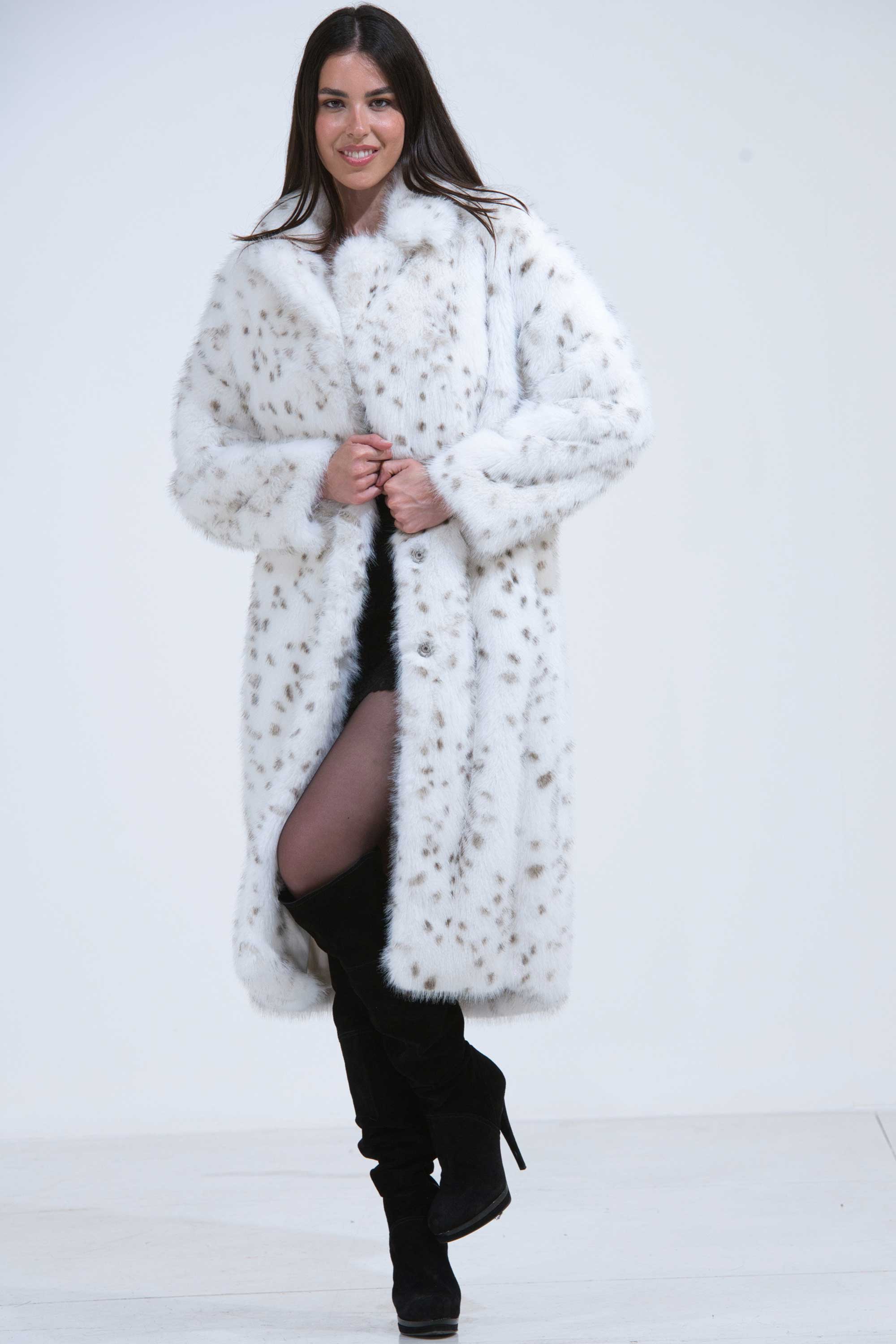 CAPPOTTO ECOPELLICIA ANIMALIER CAPPOTTO ECOPELLICIA ANIMALIER