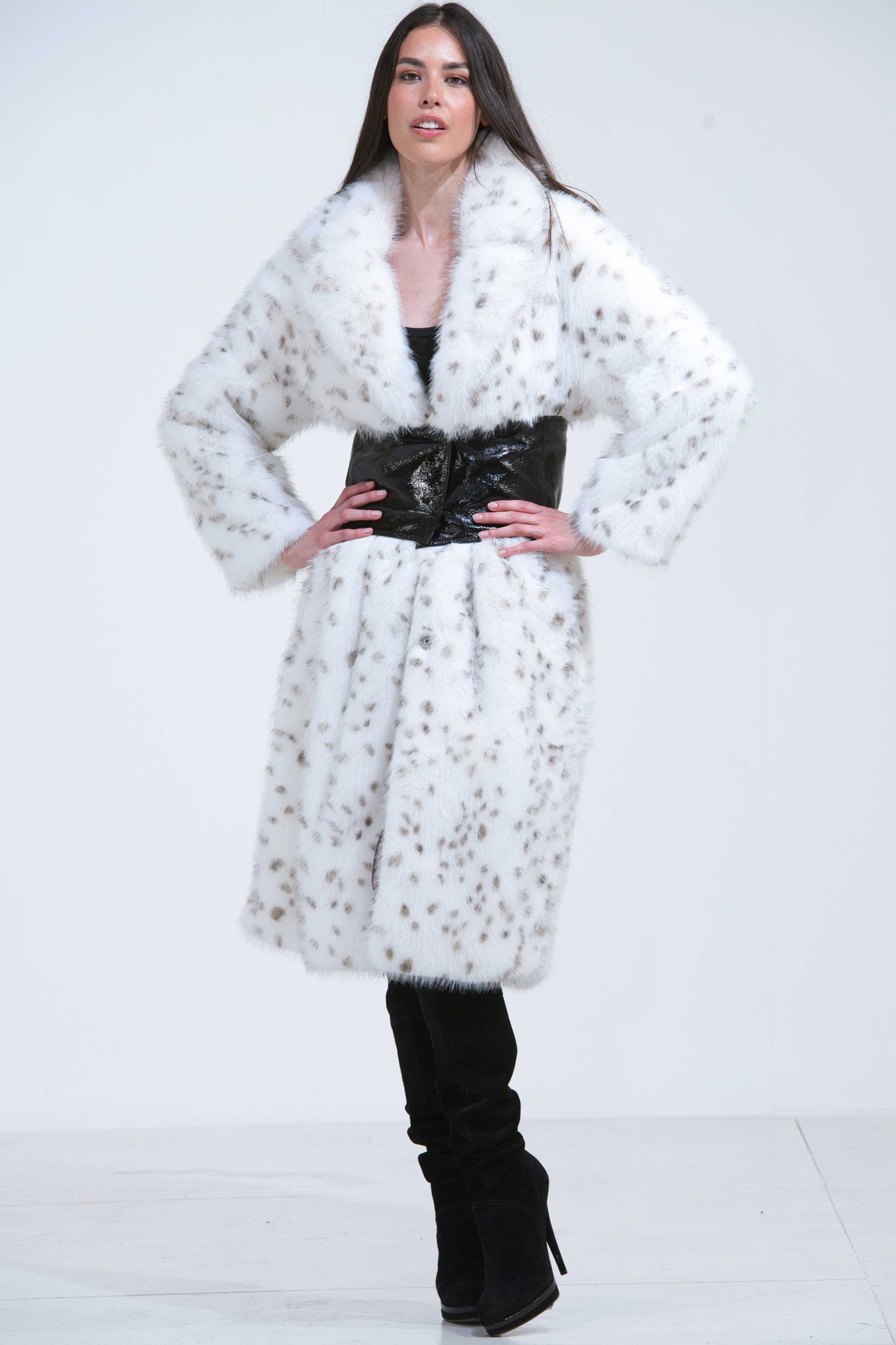 CAPPOTTO ECOPELLICIA ANIMALIER CAPPOTTO ECOPELLICIA ANIMALIER
