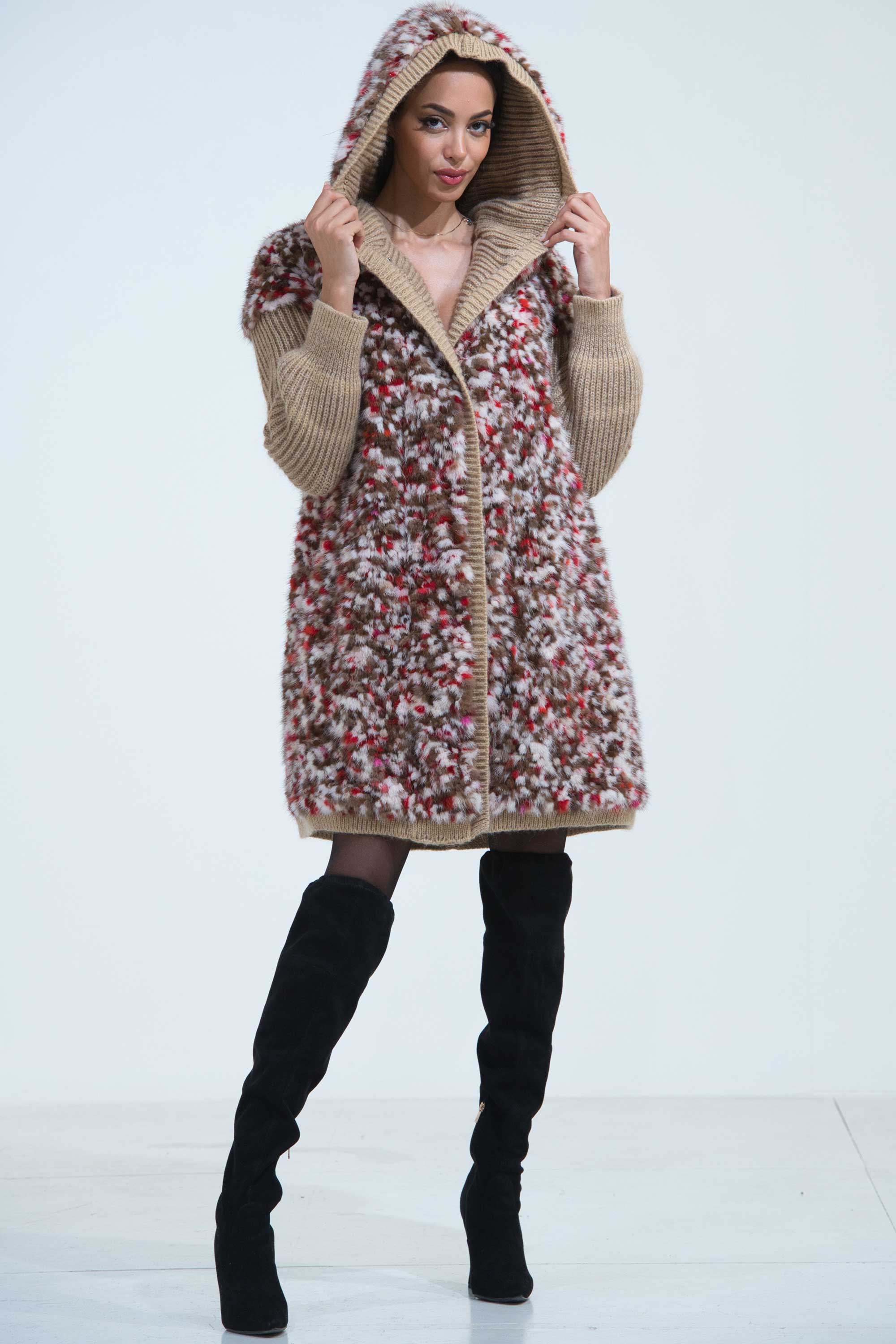 CAPPOTTO VISONE SHEARLING E LANA VENEZIA CAPPOTTO VISONE SHEARLING E LANA VENEZIA