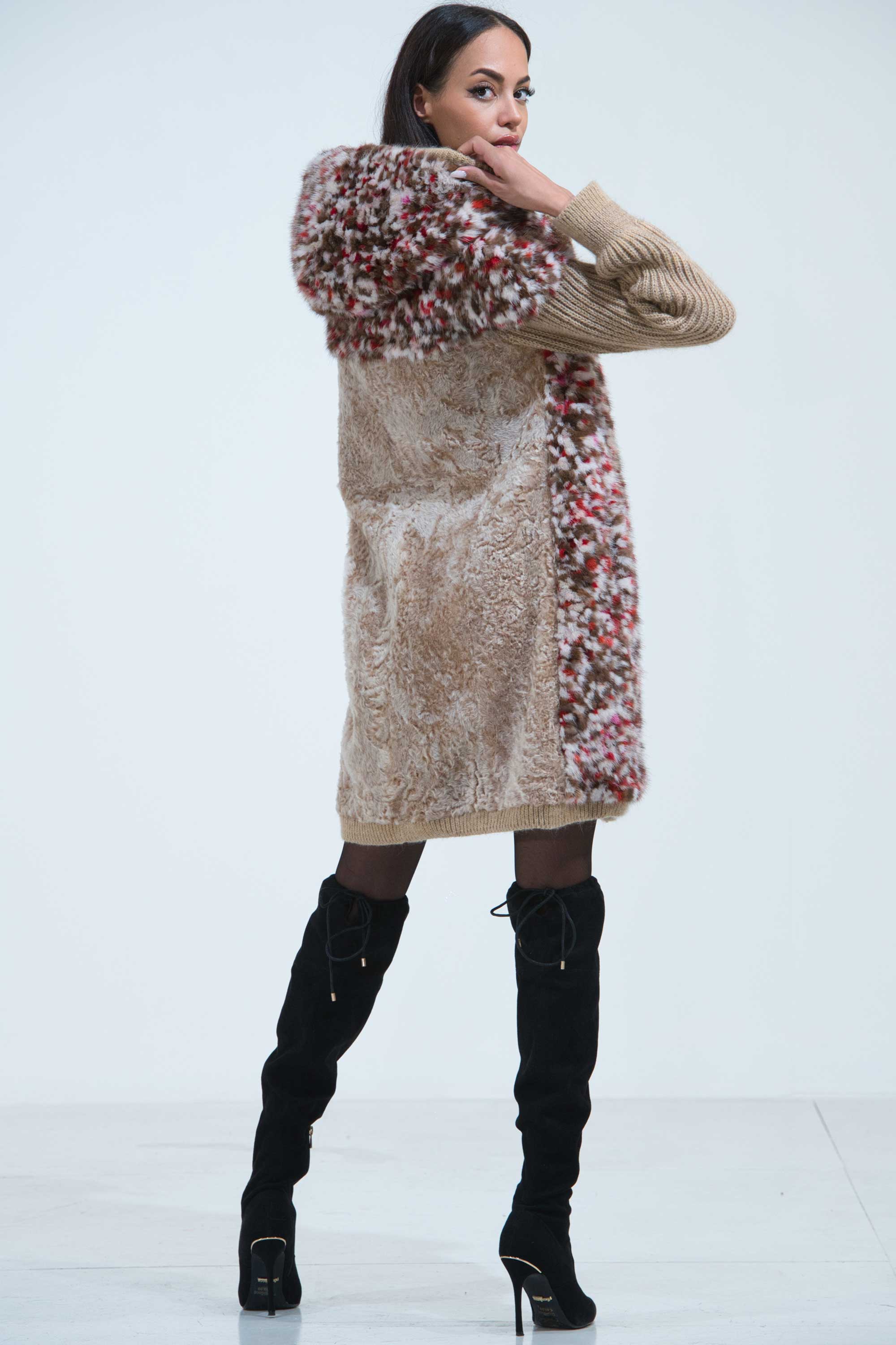 CAPPOTTO VISONE SHEARLING E LANA VENEZIA CAPPOTTO VISONE SHEARLING E LANA VENEZIA