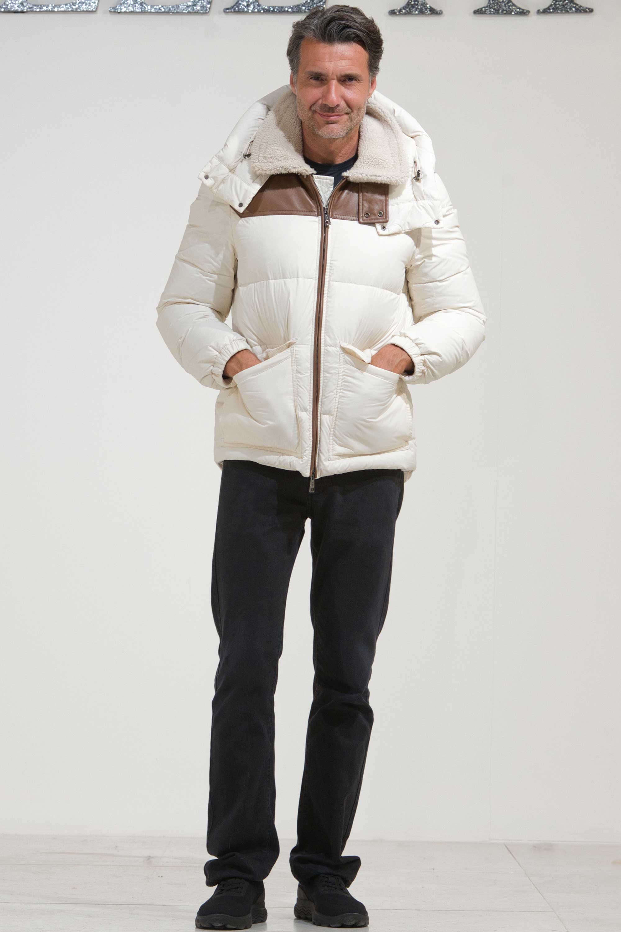 GIACCA PIUMINO PELLE E SHEARLING GIACCA PIUMINO PELLE E SHEARLING