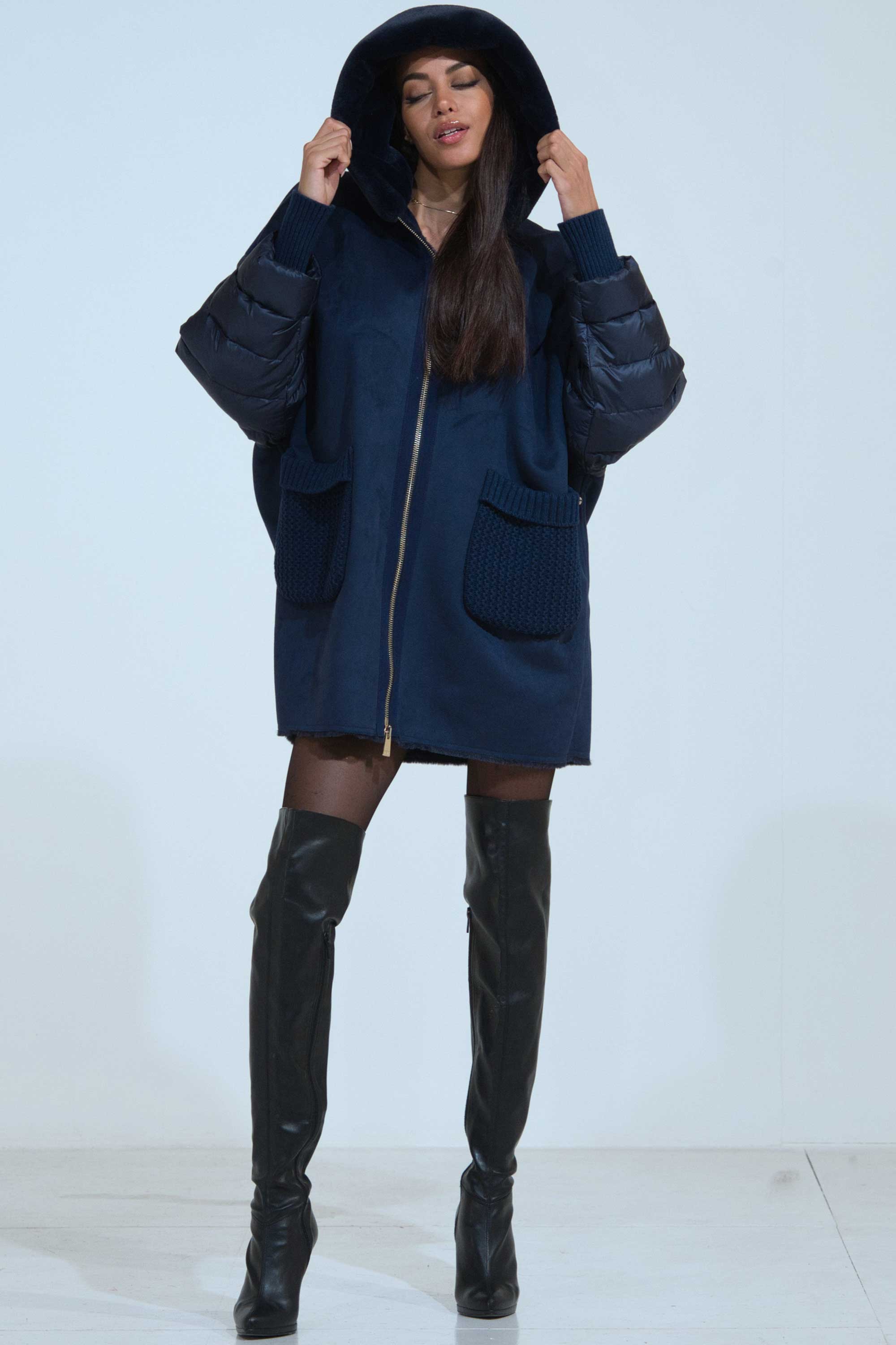 CAPPOTTINO SHEARLING CON PIUMINO E PELLICCIA CAPPOTTINO SHEARLING CON PIUMINO E PELLICCIA