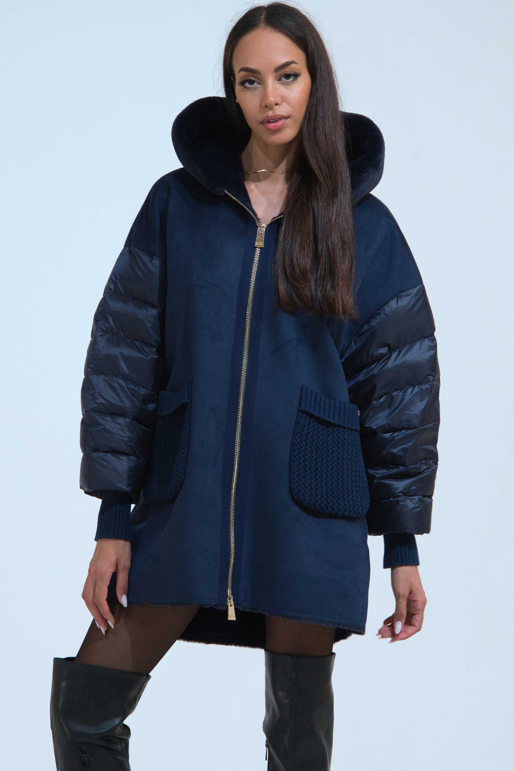 CAPPOTTINO SHEARLING CON PIUMINO E PELLICCIA CAPPOTTINO SHEARLING CON PIUMINO E PELLICCIA